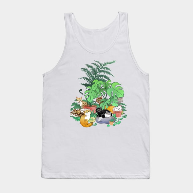 Cats and House Plants Tank Top by aimeekitty